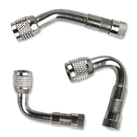 Air Valve for Motorcycles (3 Pieces) US Style Valve 90° Extension L Type (Silver) for Motorcycles, Small Wheel Cars, Farm Equipment, Bicycles, Motorcycles, Motorcycles, Motorcycles, 45°+90°+135°