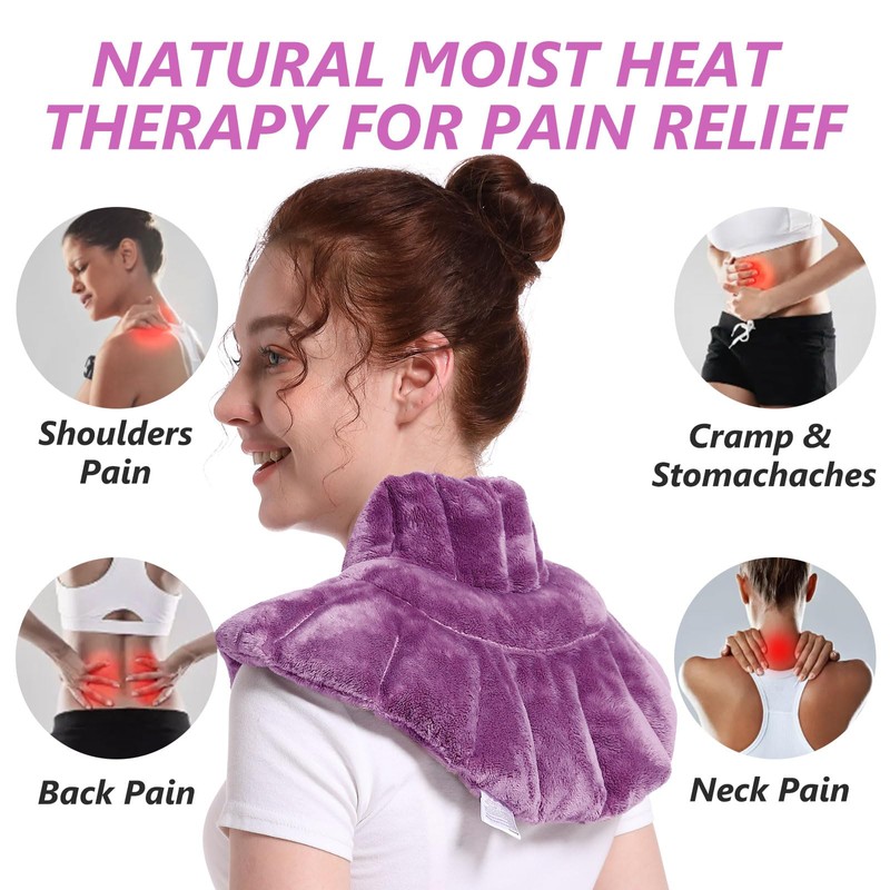 RelaxCoo Microwavable Heating Pad for Neck, Shoulders, and Back -