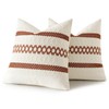 MIULEE Set of 2 Rust Fall Decorative Pillow Covers 20x20