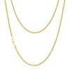 KRKC Real 14K Gold Filled Chain, Flat Diamond-Cut Miami Cuban