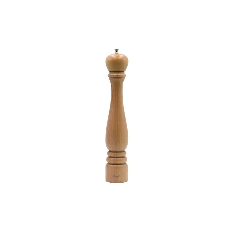 Bisetti Roma Natural Beechwood Pepper Mill With Adjustable Grinder, 42