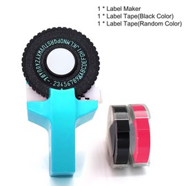 Mini Portable Manual Label Maker DIY 3D Embossing Label Writer Printer Typewriter with Plastic PVC 9mm Label Tapes Lettering Machine