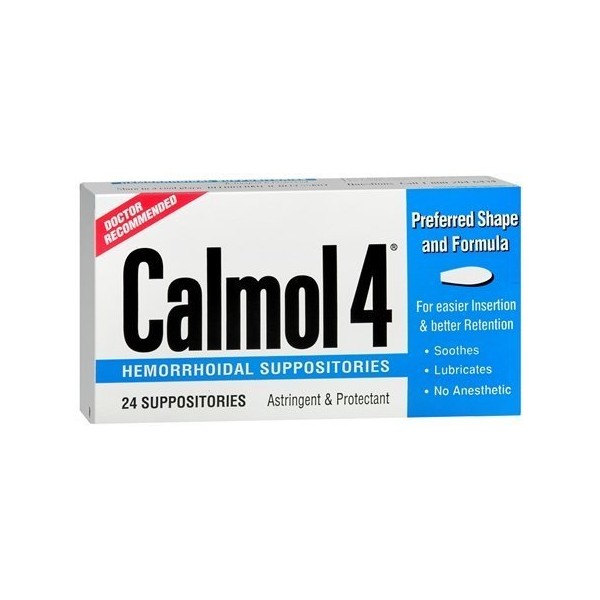Calmol Hemorrhoidal Suppositories, 24 Each - 2pc