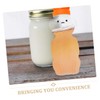 SHOWERORO 12 Pack Bear Shaped Juice Bottles with Straw Brush
