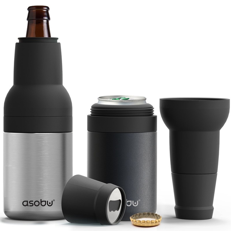 Asobu Frosty Beer Holder 2 Go Vacuum Insulated Double Walled