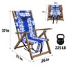 Melino Beach Chair, 37in Tall - Folding Sling Chair with