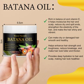 Okaywork Batana Oil for Hair Growth, Natural Hair Growth Oil, Batana Oil for Hair, Cold Press, Prevents Hair Loss, Increases Hair Density, Repairs Dryness, Vegan Hair Oil, Batana Oil 100 g