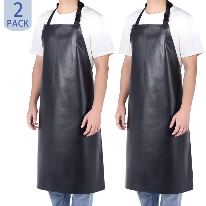 Homsolver 2 Pack Waterproof Rubber Aprons, Heavy Duty Butcher for