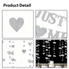 Aiyraa Silver Just Married Banner, Just Married Wedding Decorations
