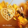 JERWLI Bee Necklace 925 Sterling Silver Bee Pendant Jewellery Gifts