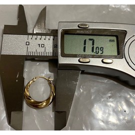 BestGoldShop Cute Graduated Twisted Swirl Round Hoop Earrings Real 10K Yellow Gold