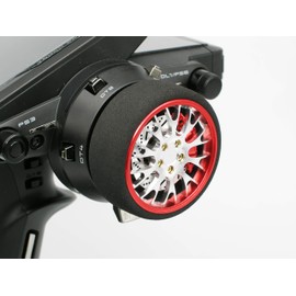 RC模型用 ステアリングホイール シルバー/レッド