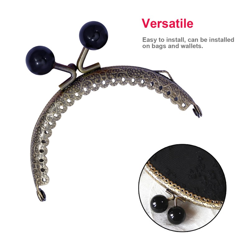 8.5cm Semicircle Embossing Kiss Lock Frame Lock Clip for Purse
