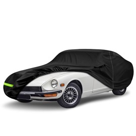 Waterproof Car Cover Compatible with 1969-1973 Datsun 240z Accessories, All Weather Classic Car Covers with Inner Cotton&Zipper Door for Snow Rain Protection