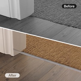 INMOZATA INMOZATA 4Ft Floor Transition Strip, Self Adhesive Vinyl Cover Floor Strip Laminate Flat Divider Flooring for Joining Floor Gaps, Carpet, Threshold Cover, Floor Tiles, Doorway Transitions Strip(Gray)