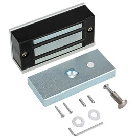 Electric Magnetic Lock 60KG 130LBS Holding Force Electromagnet Lock 12V Fail Safe NC Mode Single Door for Access Control System/Metal Door/Fire Proof Door/Wooden Door/Glass Door etc. (60KG/130LBS)