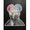 Rem & Ram from Re:Zero Glossy Sticker Anime Waterproof!