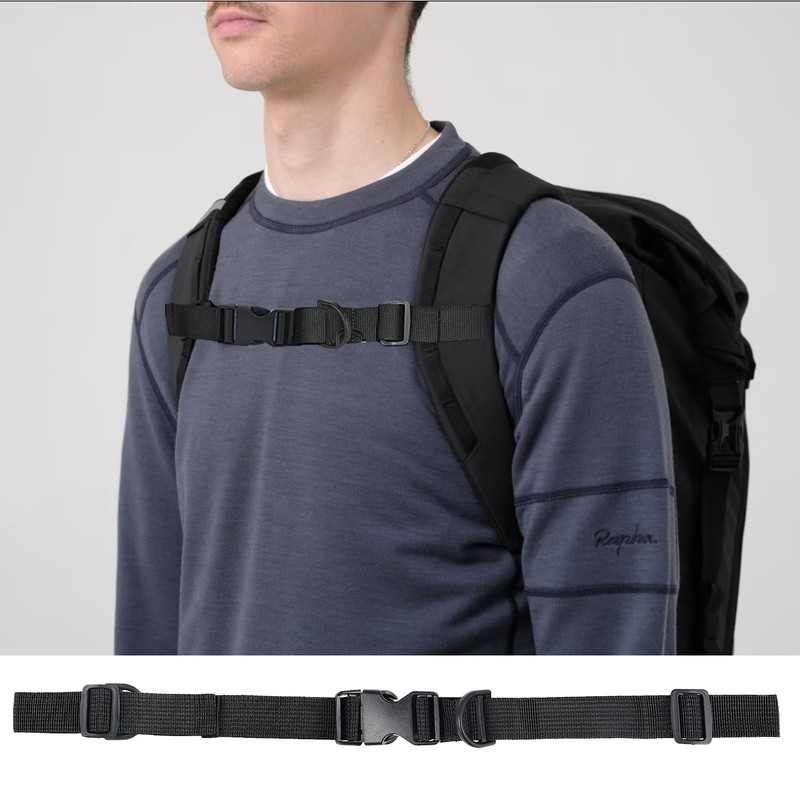 Esteopt Chest Strap Backpack, Black, Nylon, Modern, Buckle, Backpack Strap,