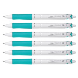 Pilot Acroball Pure Grip Retractable Ballpoint Pens Pack of 6 White 0.4 mm 1.0 Green