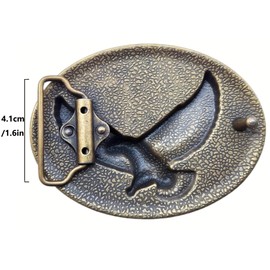 Belt Buckles Men Western Cowboy: Eagle Belt Buckle Vintage Mens Belt Buckle, Western Belt Buckles for Men Large Belt Buckle Country Cowboy Belt Buckle Big Belt Buckle Gifts for Men & Women, Gold