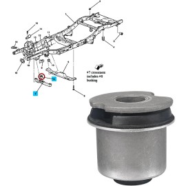 Unbranded Front Differential Support Bracket Frame Brace Bushing for 2006-10 Hummer H3 H3T