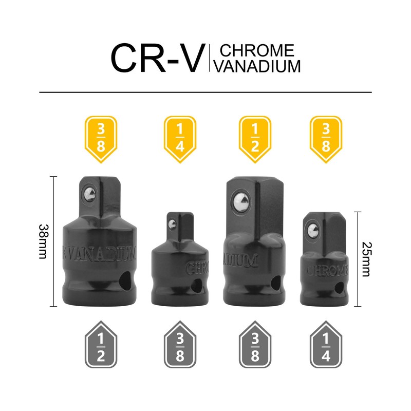 Gunpla 4 Pieces Impact Adapter and Reducer Set Socket Converter