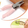 Wjelet Single Hole Punch, Pink Handheld Circle Puncher with Soft