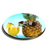 1 x Round Coaster - Funny Pineapple Drinking Smoothie Cork