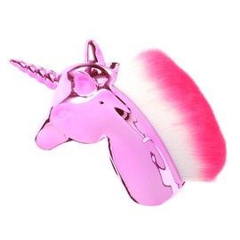 SAFIGLE 1Pc Unicorn Shape Design Makeup Brush Rose Gold Handle Creative Cartoon Cosmetics Brush for Women for Foundation Blush and Daily Use and Easy to Hold