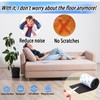 Cuttable Felt Furniture Pads with Sticky Backing,40x6 inch Self Adhesive