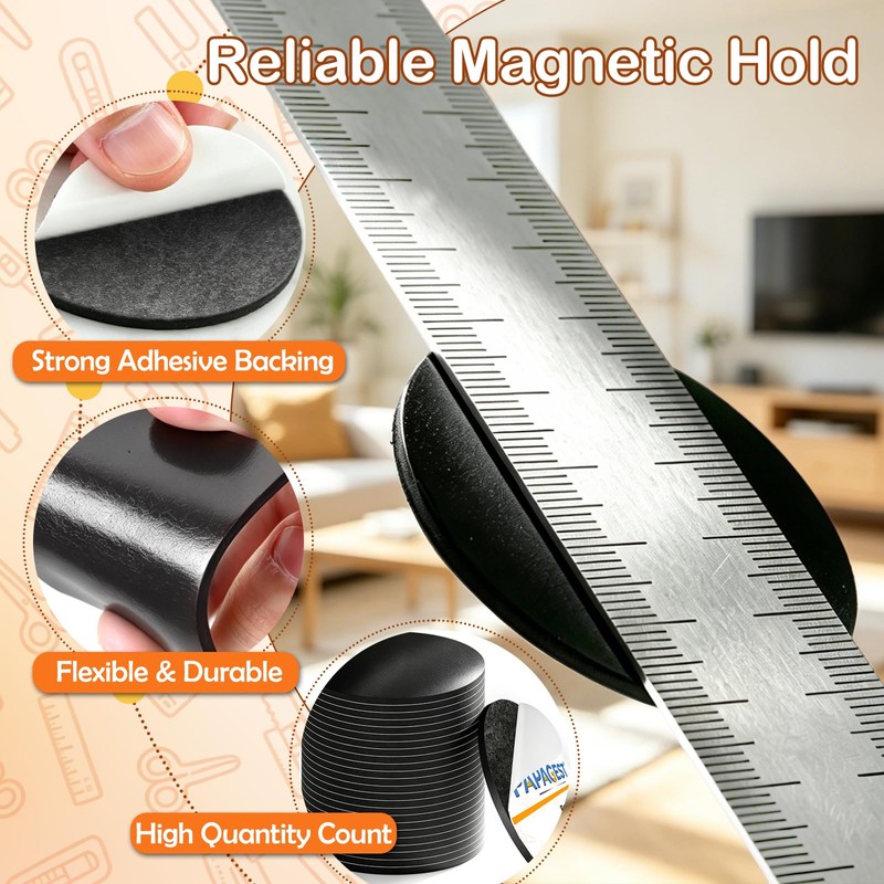 24pcs 2 Inch Round Magnets with Adhesive Backing 80 Mil