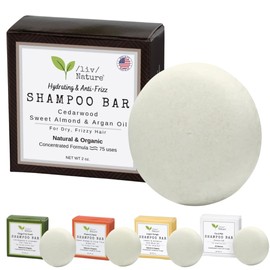 /liv/ Nature Shampoo Bar | Hydrating and Anti frizz for Dry Frizzy Hair | Cedarwood, Argan Oil, Sweet Almond Oil | Travel Essential | Made in USA 1-pk