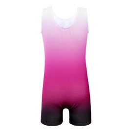 EQSJIU Leotard For Girls Dance Purple Color Gradient Sparkly Shiny Diamond Ballet Outfit For Girls 9-10 Years