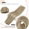 fshine Clip in Hair Extensions Human Hair Ash Blonde Mix