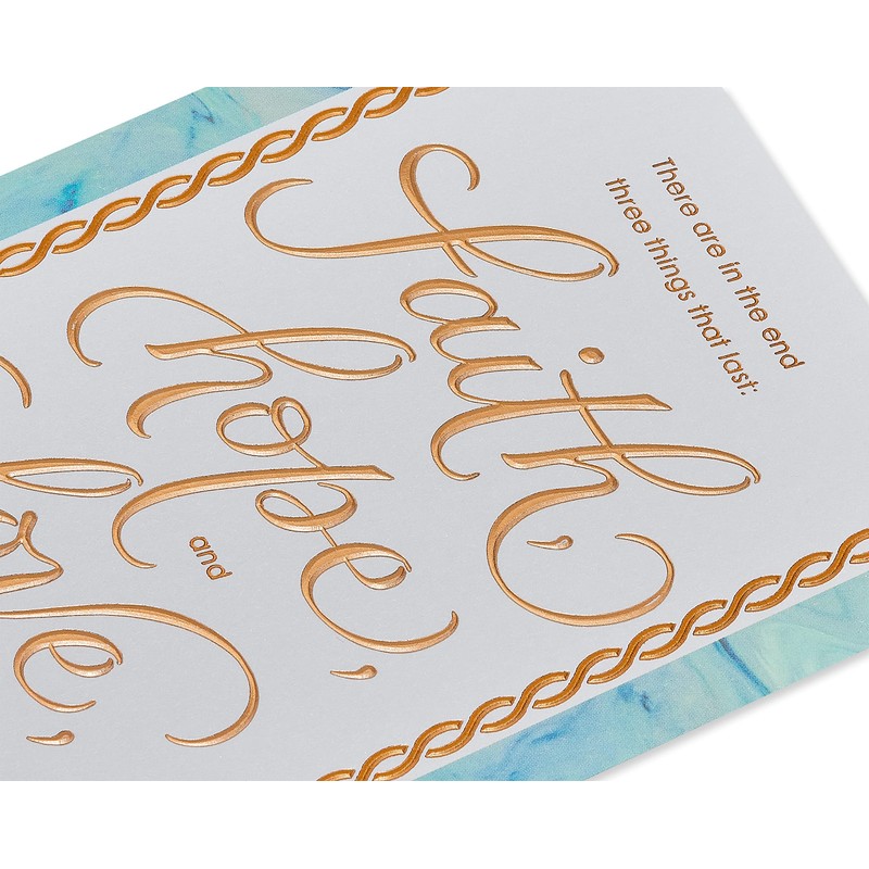 American Greetings Religious Sympathy Card (Faith, Hope, and Love)