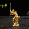 Chinese Brass Monkey King Figurine Sun Wukong Statue Housewarming Congratulatory