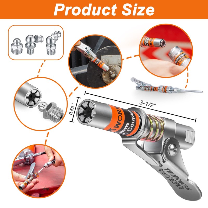 Grease Gun Coupler, Strong Lock on Greases Gun Couplers with