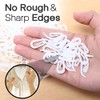 Yuhman 200-Pack Premium White Plastic Curtain Hooks - 2.8cm x