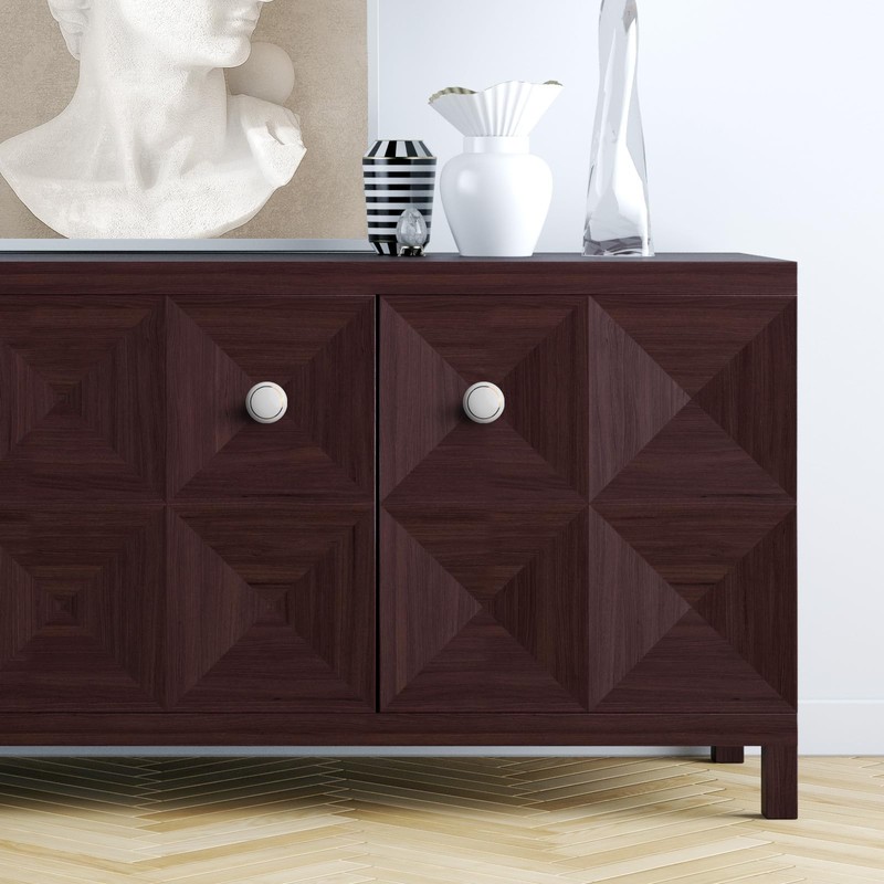 10PCS Kitchen White Cabinet Knobs and Pulls Round White Dresser