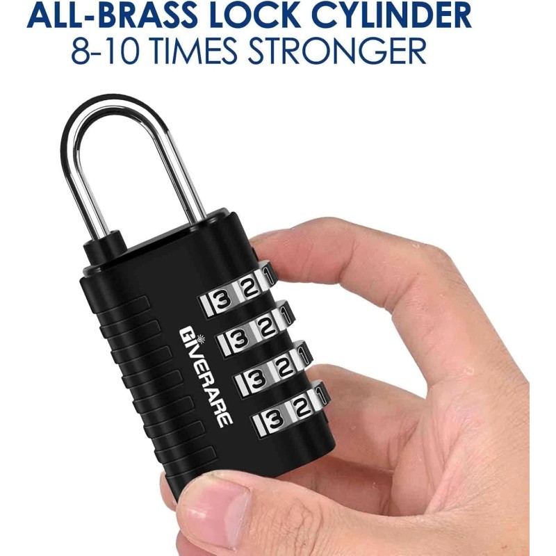 Combination Lock 4Candado Con Combinación Para Valija -Cerraduras de Equipaje