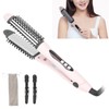 2‑in‑1 Hair Straightener Flat Iron Hot Round Brush Hair Straightening