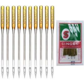10Pcs Metal Sewing Machine Needles,Big Eye Sewing Machine Home Sewing Machine Needles Sewing Macine (Size 16) Sewing Notions and Supplies Machine Needles
