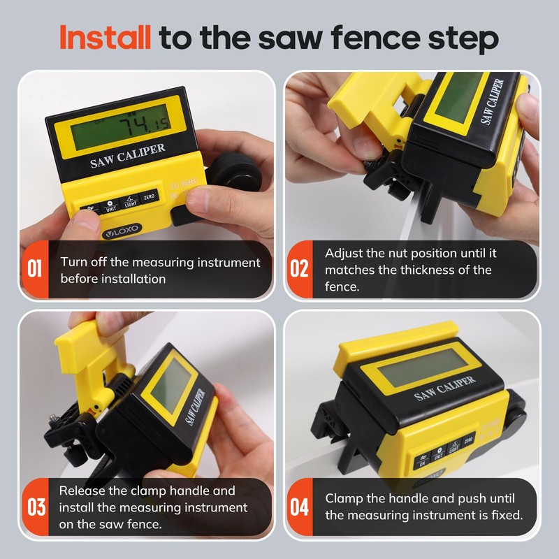 VLOXO Caliber Measuring Tool for Miter Saws Digital Caliper Measurement