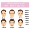 Pack of 8 Eyebrow Stencils for Beginners, Reusable DIY Eyebrow
