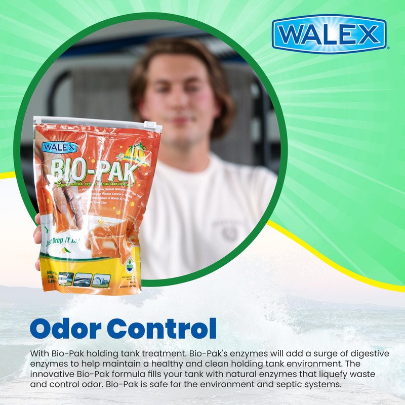 Walex Bio-Pak Black Holding Tank Deodorizer & Waste Digester Drop-Ins