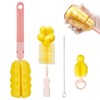 COME Cepillos de Limpieza para Botellas, 4 Piezas, Rosa |