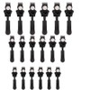 Yeesabella 18 Pcs Black Fix Zip Puller,Zipper Repair Kit,Removable Nylon