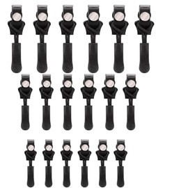 Yeesabella 18 Pcs Black Fix Zip Puller,Zipper Repair Kit,Removable Nylon Coil Zippers Puller，Travel Practical Accessories Replacement for Jacket Luggage Backpacks，No Tools Required