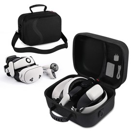 GETBSTOOP Carrying Case for Quest 3S VR Headset Controllers, Portable Travel Case Gaming Headset Storage Bag with Shoulder Strap for Quest 3S VR Headset