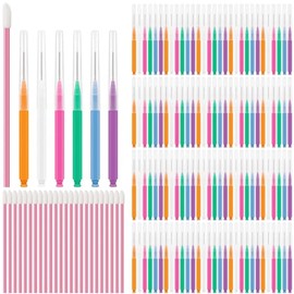 120 cepillos interdentales + 25 aplicadores de varitas de labios desechables, cepillo de tirantes para limpiador, cepillo interdental, palillo de dientes, hilo dental dental, higiene dental oral
